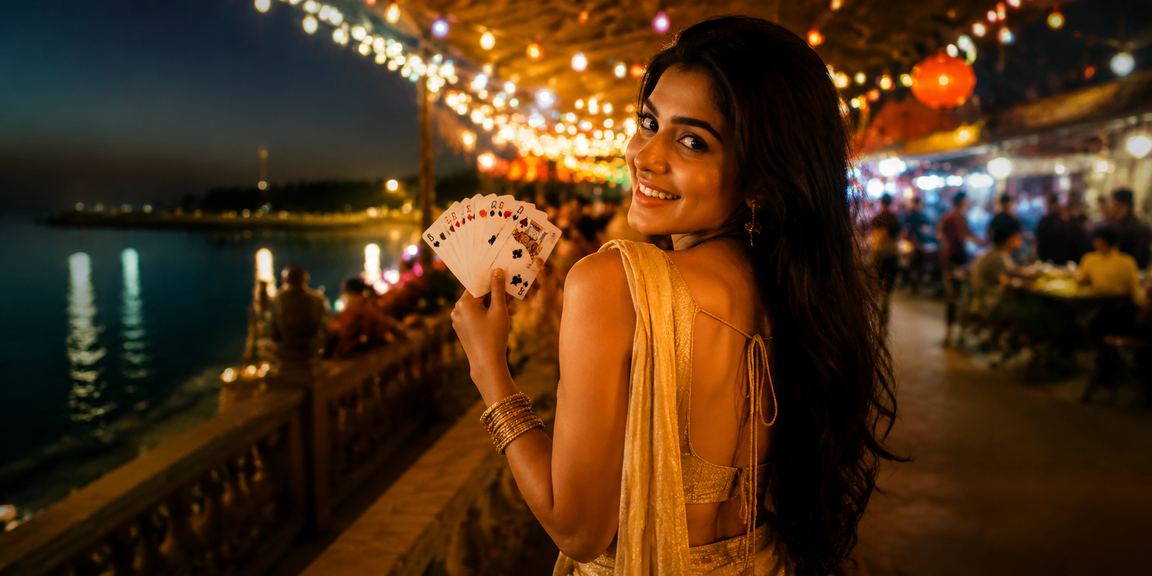 কুমিল্লার সৈকতে মোবাইলে রামি কার্ড গেম উপভোগ করছেন একজন খেলোয়াড়